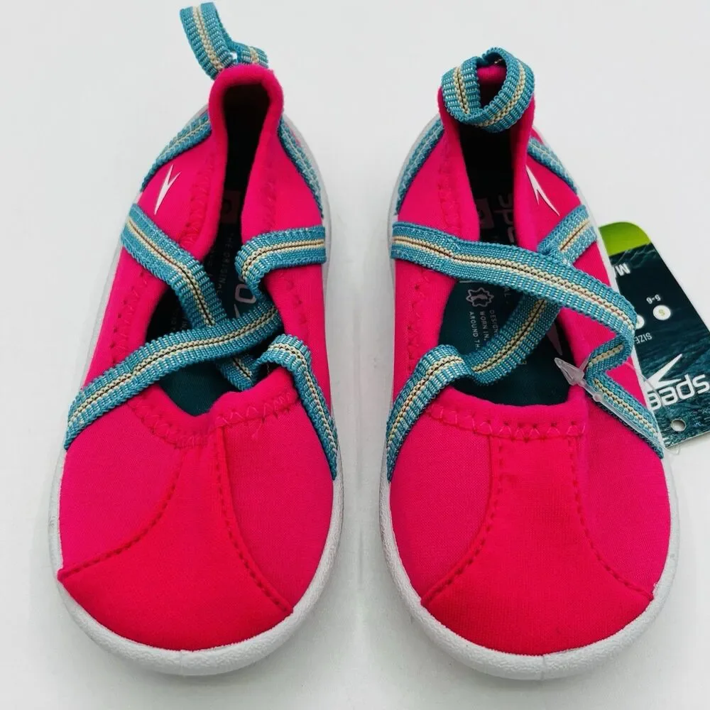 New Speedo Water Shoes Girl Pink Size Small 5/6 Fun Comfortable Trendy